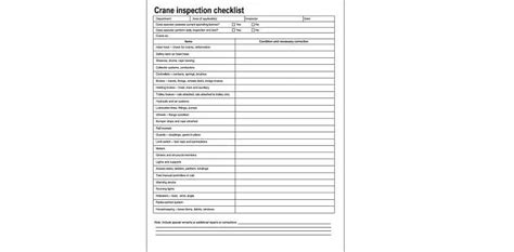 Crane Inspection Frequency