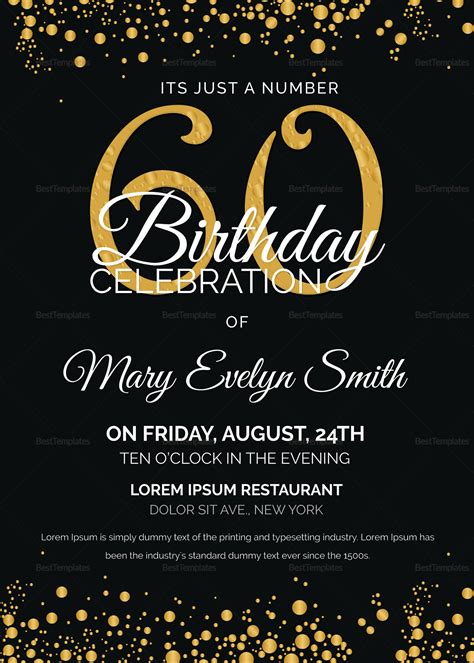 create 60th birthday invitations