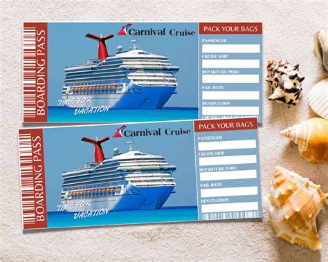 Create Carnival Cruise Ticket Template