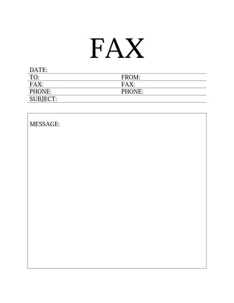 Create Fax Cover Sheet