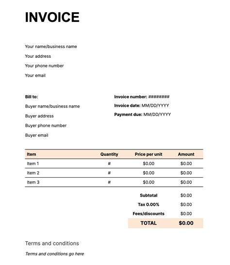 Create Free Invoice