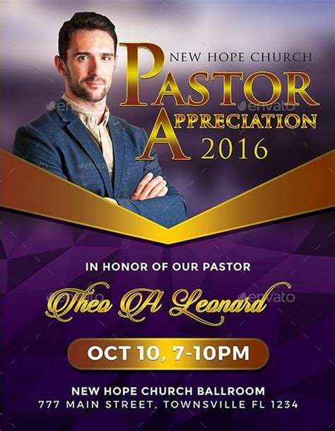 create pastor appreciation flyer