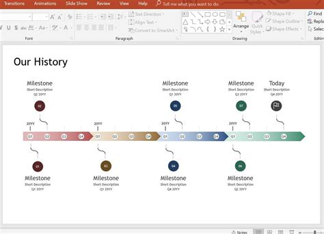 Create PPT Timeline Template