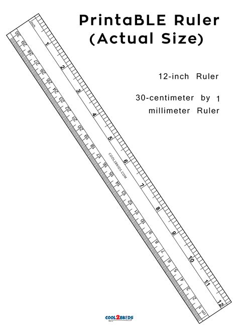 Create a ruler in cm printable template