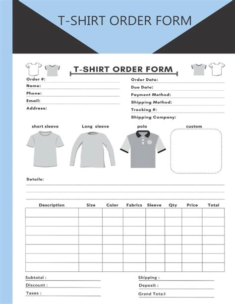 How to Create a T Shirt Order Form Printable Template