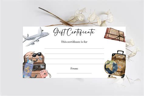 Create Travel Gift Certificates Template