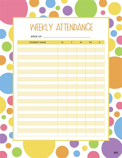 creating a printable attendance sheet