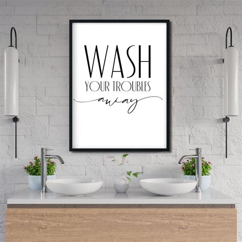 Creating bathroom quotes art printables