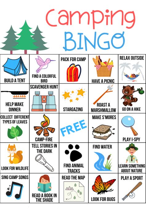 Creating Camping Bingo Cards