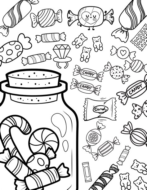 DIY candy coloring pages