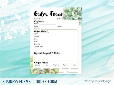 Steps to Create a Craft Order Form Template