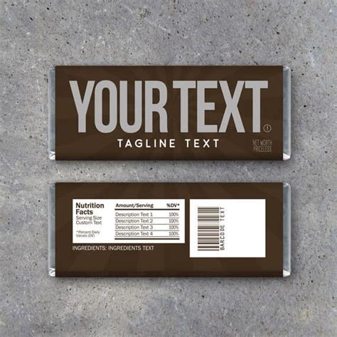 Creating a custom Hershey Bar wrapper template