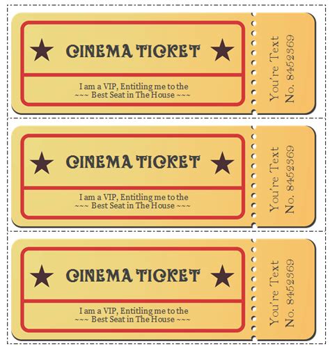 Creating custom movie tickets