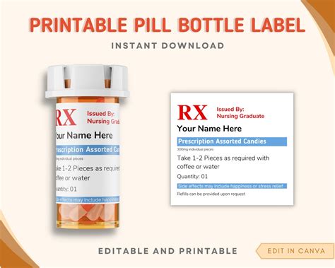 Creating a custom pill bottle label template