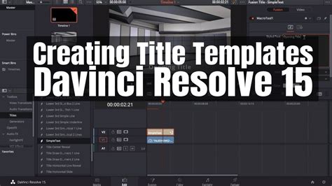 Creating DaVinci Resolve Templates