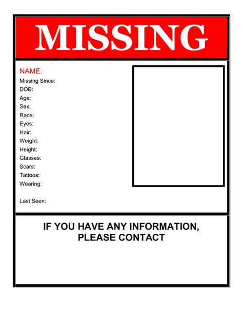 Creating an Effective Missing Person Template