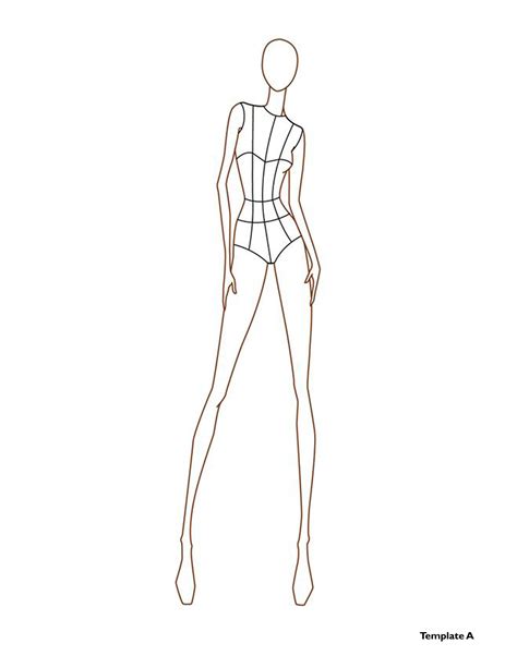 creating fashion model sketches template