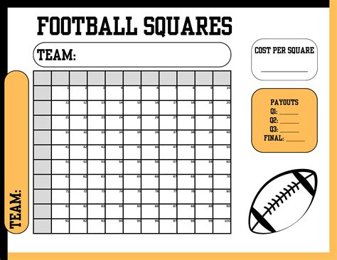 Steps to Create Football Squares