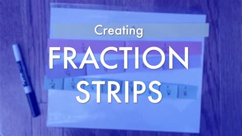 Creating fraction strip printables