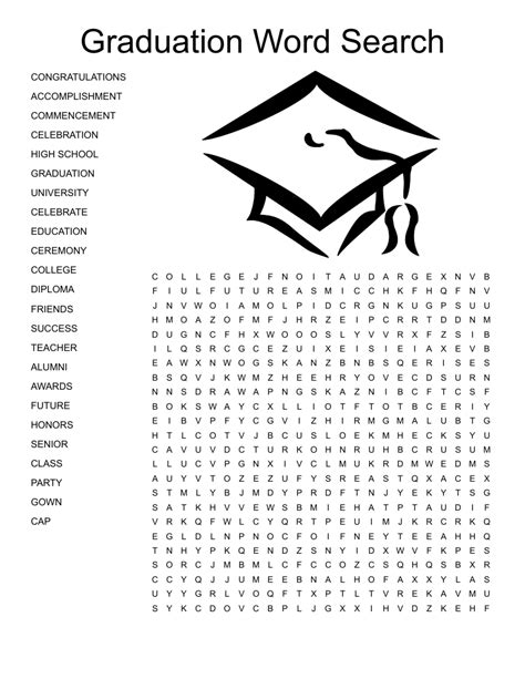 Creating graduation word search printables