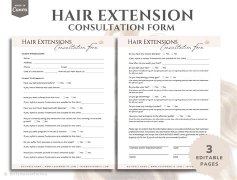 Creating Your Own Hair Consultation Form Template