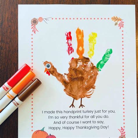 Creating Handprint Turkey Poems