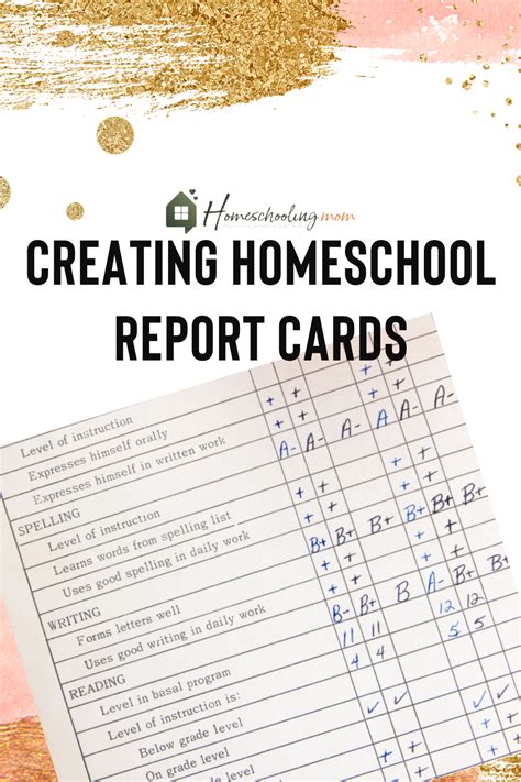 Creating a Homeschool Report Card Template