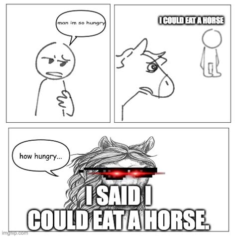 Creating Hungry Horse Meme Image