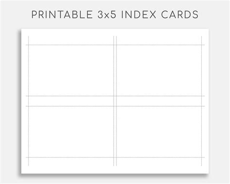 Creating Index Card Template