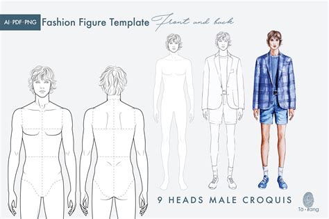 Creating Male Fashion Design Template