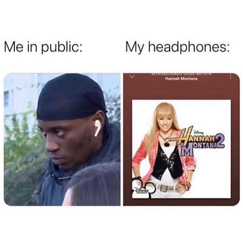 Creating Me In Public Headphones Meme Template