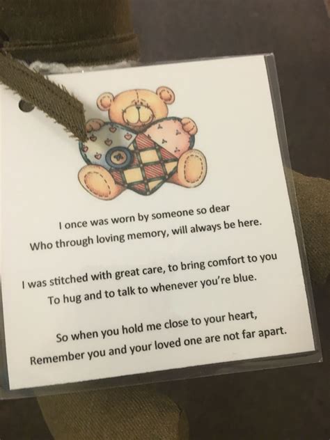 Creating a Memory Bear Poem Printable