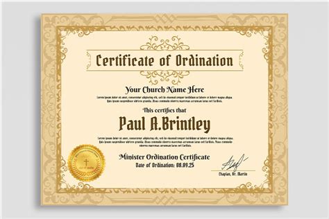 Steps to Create an Ordination Certificate Template in Word