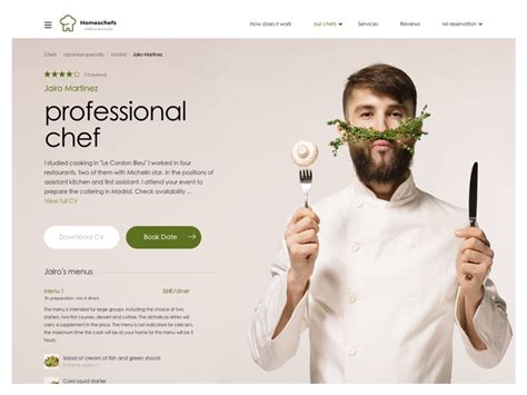 Creating Personal Chef Website