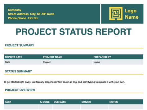 Creating Project Update Templates