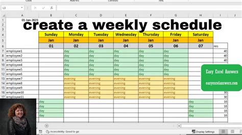 Creating the Schedule