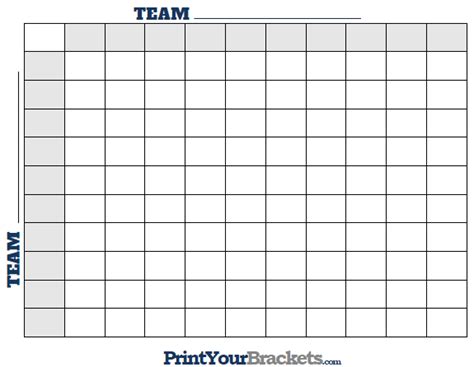 Creating a Square Football Pool Template