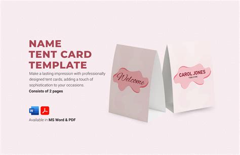 Creating a tent card template