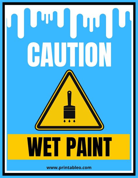 Steps to Create Your Own Free Printable Wet Paint Signs