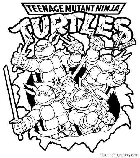 Creating custom TMNT coloring pages