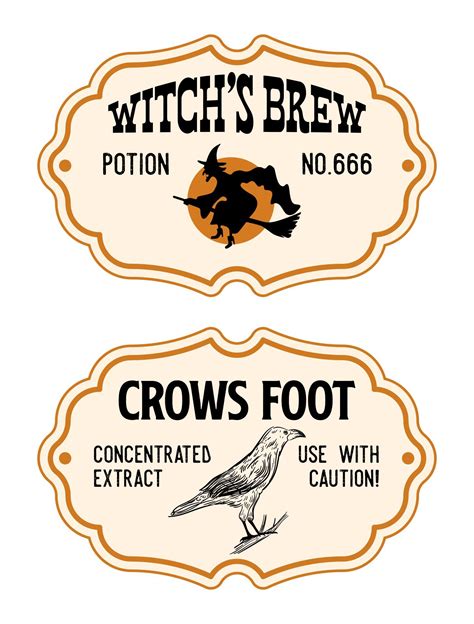 Creating Your Own Witch Potion Labels