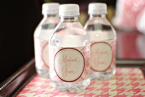 Creative mini water bottle labels