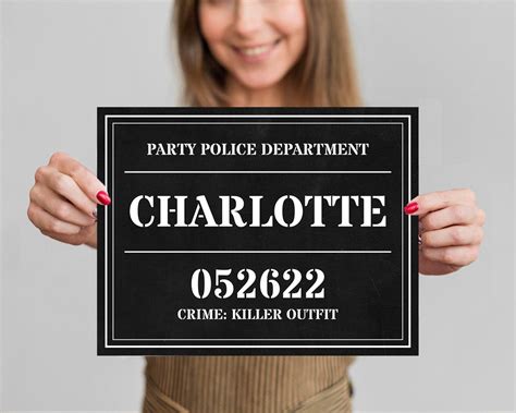 Creative Mug Shot Sign Templates