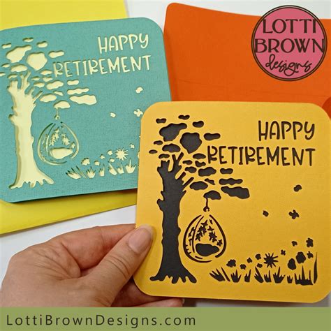 Cricut card templates for retirement