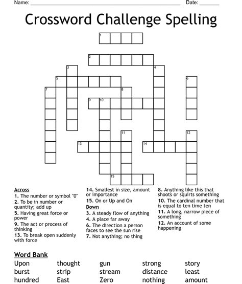 Crossword challenges