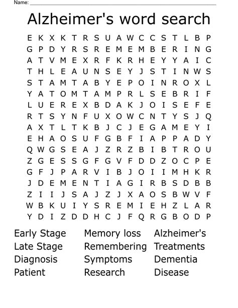 Crossword Puzzles for Dementia