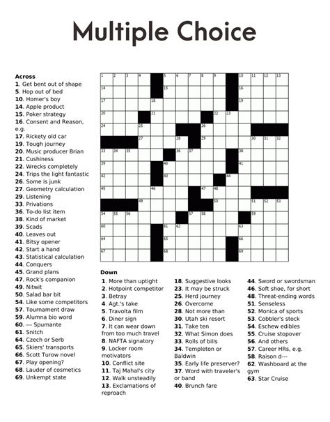 Crossword Puzzles for Entertainment