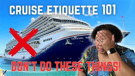 Cruise Etiquette and Tips