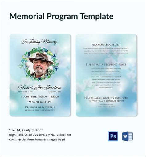 Cultural Memorial Program Template