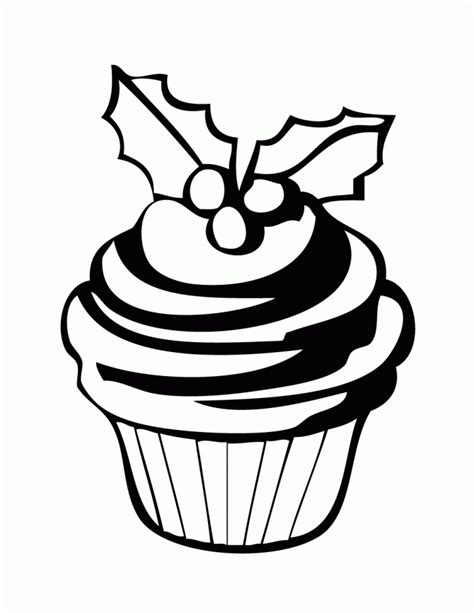 Cupcake coloring pages for holidays